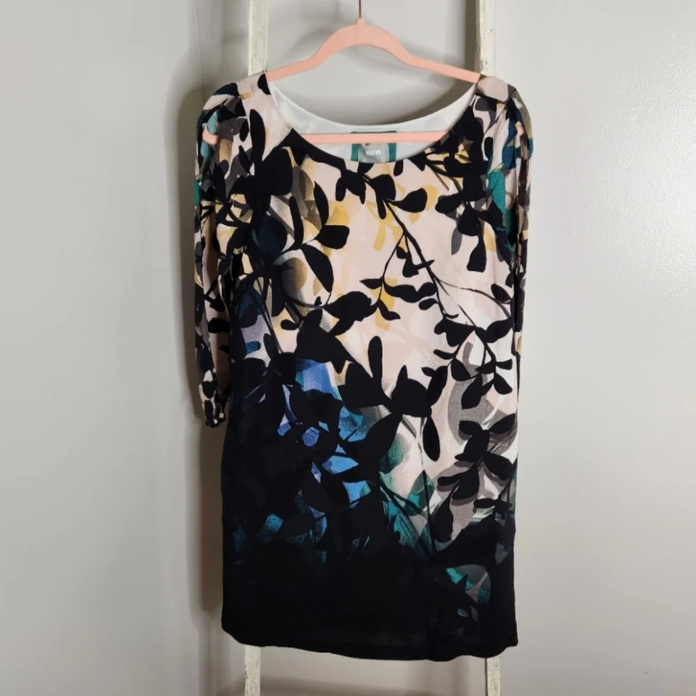 Anthropologie Maeve Dress womens small shaded garden 3/4 sleeve shift floral - Picture 1 of 6
